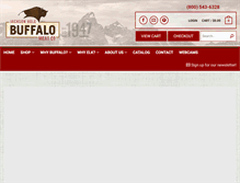 Tablet Screenshot of jhbuffalomeat.com